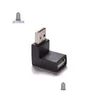 Computer Kabels Connectoren 500 stks/partij 90 Graden Schuine Usb 2.0 A Man-vrouw Adapter Usb2.0 Koppeling Connector Extender Converter fo Dhif4