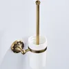 Antika badrumstillbehör Set Bronze Toalettpappersrulle Roll Holder Badrum Dusch Tvålskålen Rumkrok WC Brushhållare Handduk Ring174Z