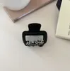 Bonito simples carta hairpin de alta qualidade clássico lazer grampos moda tubarão preto grampos de cabelo