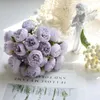 Decorative Flowers 27 Head Tea Rose Small Bouquet Wedding Home Hand Decoration Pography Arrangement