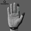 Five Fingers Gloves ROCKBROS Windproof Cycling Gloves Bicycle Touch Screen Riding MTB Bike Glove Thermal Warm Motorcycle Winter Autumn Bike Clothing 231117