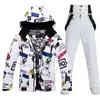 Skianzüge Herren Winter Super Warm Skianzug Winddicht Wasserdicht Snowboarden Skijacke Hosen Männliche Schneekostüme Overalls Plus Größe 3XL 231116