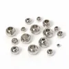 100 pezzi 2 mm-12 mm perline in acciaio inossidabile 316L sfera europea perline di metallo con foro grande per creazione di gioielli braccialetto fai da te collana gioielli di moda