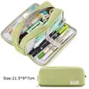 Potloodzakken Multi-layer canvas potloodtas kawaii potloodkastje schattige Koreaanse briefpapier pen hoes opbergtas voor schoolcadeau 230417