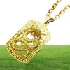 Collier pendentif motif Dragon volant, chaîne en or jaune 18 carats, solide, beau cadeau pour hommes, bijoux de déclaration 300r9235642