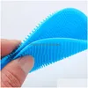 Brosses de nettoyage Brosses de nettoyage de Sile rondes tampon à récurer doux éponge de lavage bol à vaisselle outil de nettoyage de Pot accessoires de cuisine Drop Deli Dhe20