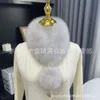 Non ice neck double-sided fox for women in winter high-end and versatile ball magnetic buckle fur collar scarf