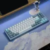 Keyboard 71 Klawisze 68 Aluminiowy tryb Tri Uszczelka mechaniczna klawiatura Swappable RGB podświetlenie PC Esports Gaming Gamer 231117