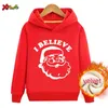 Family Matching Outfits Christmas Family Hoodie Warm Winter Children Clothing Pullover Plus Velvet Sweater Adult Kids Clothes Matching Couple Outfits 231117