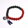 Bracelets de charme ioga om mala mantra contas de pulseira casais