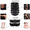 Slantbältet EMS Hip Muscle Stimulator Massager Abdominal Trainer Fitness Binks Arm Abdomen Doing Weight Lifting 230417