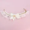 Dog Collars Pet Bow Tie Lobster Clasp Design Jewelry Imitation Pearl Pendant Lace Collar Decoration