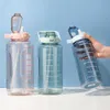 زجاجة ماء 2L/3L/3.8L زجاجة ماء كبيرة سعة ماء شفافة مفتوحة كبيرة للياقة البدنية غلاية ماء للمياه في الهواء الطلق P230324