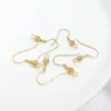 20pcs diy earringsアクセサリー厚い14kゴールドメッキイヤリングフック調査結果フラワーボールスプリングシルバーイヤーワイヤー卸売ジュエリー製造所見