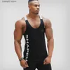 Heren tanktops Hot Bodybuilding Fitness Singlets Spiervest voor mannen Tee Basketbal Jersey Effen Gym Mannen Stringer Losse tanktops T230417