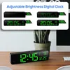 Skrivbordsklockor digital klocka med tidsdatum inomhus temperatur 2 väckarklockor 1224h snooze 10 "stor displayklocka för väggmontering skrivbord 230414