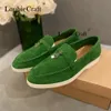 Scarpe eleganti Summer Walk Mocassini LP Donna Flat Coffee Suede Slip On Metal Lock Nappa Uomo Mocassini Pantofola in vera pelle Scarpa causale 230417