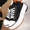 Dress Shoes Women's Sneakers Canvas Shoes Summer European and American Sport Thick-soled Lace-up Canvas Shoes Women's Low-top Shoes T231117