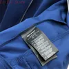 Jaquetas masculinas preto azul flocado PA conjunto 1 jaqueta com zíper de palma de alta qualidade 231117