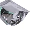 400pcs Mylar Bags Stand Up Folha de Alumínio Pacote Transparente Sacos para Armazenamento de Alimentos Café Resealable Zip Lock Embalagem Saco Atacado Wfdhp