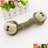 Dog Toys & Chews Pets Chew Toy Cotton Rope Tennis Dumbbell Rubbertoy Ball Medium Large Dog Interactive Training Molar Teeth Cleaning P Dhtzg