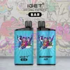 Аутентичные IGET BAR 3500 Puff Одноразовые электронные сигареты Vape Pen Puffs 12 мл предварительно заполненной жидкости 1500 мАч Батарея 20 ароматизаторов Испаритель