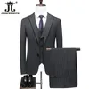 Męskie garnitury Blazers S-5xl kamizelki kurtki Pants Klasyczne pasiaste biznesowe odzież roboczą sukienka ślubna Korean Slim Fit Suit 3-RECET Zestaw PROM TUXEDO 231117