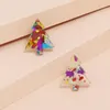 Brincos de garanhão colorido Earring de árvore de Natal de acrílico para mulheres Anos de festas de resina de moda legal Presentes de garotas