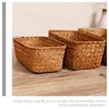 Dinnerware Sets Storage Bins Woven Basket Multifunction Decorative Small Desktop Toy Case Seaweed Seagrass Sundry Organizer