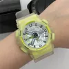 Montre de sport à Quartz numérique unisexe GA100, pleine fonction, heure mondiale, LED, levage automatique de la main, série chêne résistante à l'eau