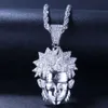 Pendentif hip hop tourbillon Naruto en Zircon, pendentif deux couleurs, galvanoplastie, or 14 carats, tête en zircon 3D