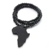 Free Shipping Good Wood Hip Hop Africa map 5 Colors Mixed Fashion Goodwood Necklace Wholesale