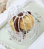 Party Decoration 1pcs White Bird Cage Wedding Box Metal Candy Chocolate Flower