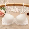 Bras White Color Double Cup Super Push Up Bra Gather Garota Estudante Menina Pequena Festa de Vestido Para Mulheres 32 34 36 A B P230417