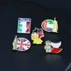 Pins Broches Wereldberoemde gebouwbroches Hart Ze Nationale Vlag Souvenir Geheugen Zinklegering Pins Demin Jas Tas Pins Gesp BadgeL231117