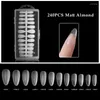 False Nails Clou Beaute 240pcs/Box Nail Tips Art Decoratie Volledige omslag Pers op Quick Building Acryl Fingernail Manicures Tool