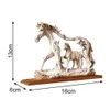 Decoratieve objecten Figurines galopperend paard desktop beeldje prachtige kunstwerken micro decor staande hars paarden standbeeld kantoor boekenplank decoratie y23