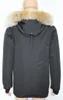 Piumini invernali da uomo Chateau etichetta nera Parka Real Raccoon Collo in pelliccia con cappuccio Cappotto Downs Parka caldo e spesso Rosso Outlet invernale Parka sportivo da esterno