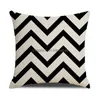 Pillow Case Geometric Cushion Er Black And White Polyester Throw Pillow Case Striped Dotted Triangar Art Home Decor 45X45Cm Drop Deliv Dh53L