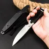 1st högkvalitativ utomhusöverlevnad Rak kniv 440C satinblad fullt tang paracord handtag fasta bladknivar med ABS -mantel