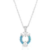 Ожерелье с подвеской в виде подковы в стиле вестерн (кристаллическая бирюза с определением удачи)