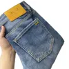 Herr jeans vår sommar tunt denim smal fit europeisk amerikansk avancerade märke små raka byxor jh6060-0