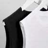 T-shirt da uomo Canottiere da uomo Slim Sport Traspiranti che assorbono il sudore Fondo nero Top Fashion