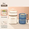 Dinnerware Sets Bento Lunch Box Stainless Steel Thermal Leakproof Containers Insulated With Bag Utensil Set For Adult Kids