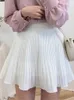 Skirts Summer Women Pleated Skirt A-Line Mini Skirts Fashion Korean Style Black Saya Clothing White Jupe Femme Faldas Mujer Moda 230417