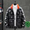 Men's Down Parkas 90% white duck down Winter men Down jacket color collar casual coat plus-size down jacket gloosy side high quality 8XL J231117