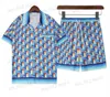 Men's Tracksuits New men shirts Casablanc-s lucid dreams scenery color temperament Satin short sleeve Dress Shirt Variety T230417