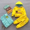 Macacões Outono Inverno Bebê Meninos Roupas Define Grosso Lã Dos Desenhos Animados Urso Jaqueta Colete Calças 3 Pcs Algodão Esporte Terno Para Meninas Roupas Quentes 231117