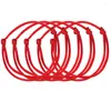 Charm Bracelets 10pcs Red Cord Wristband Women Men Adjustable Lucky Bracelet Unisex Wrist Jewelry Decoration