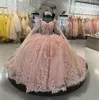 Princess Sweetheart Balklänning Quinceanera Klänningar För flickor Pärlapplikationer Kändisar Festklänningar Examen Robe De Bal